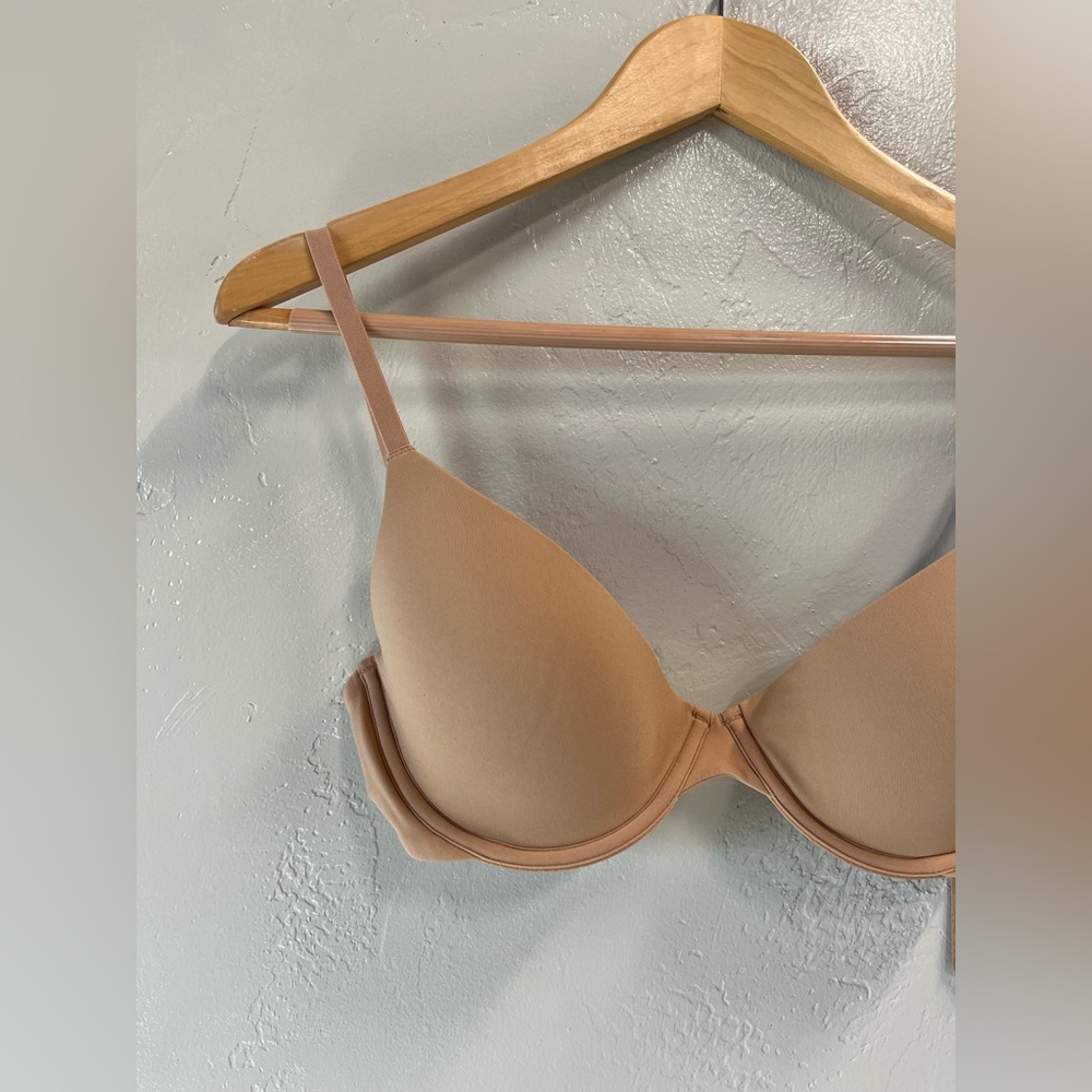 SKIMS Fits Everybody Scoop Plunge Bra 32DD NWT Ochre Color - Picture 2 of 10